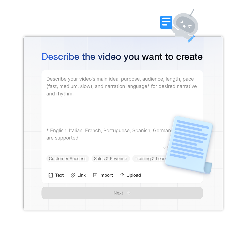 Step 1 — Write your script for a SaaS strategy video in Visla